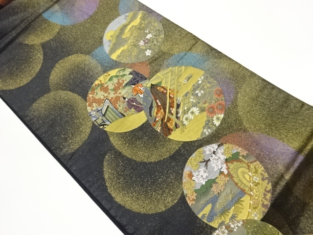 JAPANESE FUKURO OBI / WOVEN PEOPLE IN THE HEIAN ERA